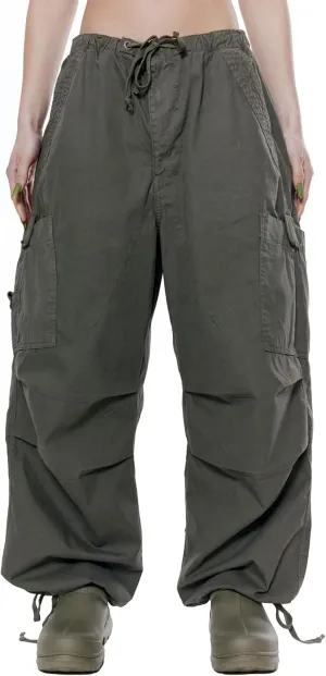 NUFIWI Women Baggy Wide Leg Cargo Pants Low Waist Drawstring Sweatpants Summer Casual Jogger Trousers
