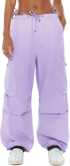 NUFIWI Women Baggy Wide Leg Cargo Pants Low Waist Drawstring Sweatpants Summer Casual Jogger Trousers