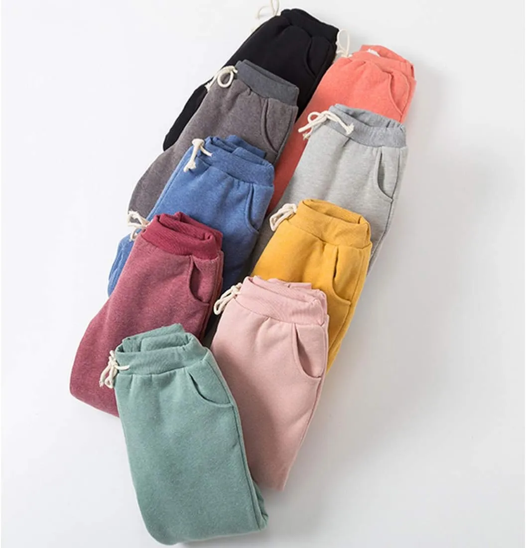 Omoone Women's Loose Winter Thick Fleece Lined Jogger Harem Pants Sweatpants