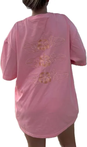 Oversized Graphic Shirt for Women Floral Print Aesthetic Short Sleeve Vintage Baggy Summer Coastal Teen Girl Tops