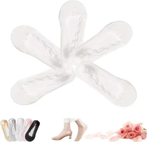 Pleteffect Socks, Pleteffect No Show Lace Socks, Ultra Thin Breathable Non Slip Low Cut Liner No Show for Women, Free Size
