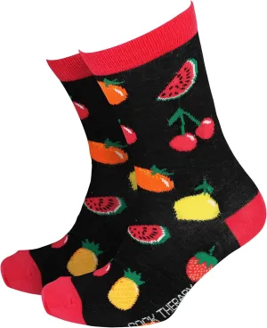 Smiling Faces MAKING SMILES SINCE 2001 Sock Therpay Mens Novelty Socks Funky Pattern Colorful Fun Dress Smart Design Comfortable Breathable - Fruit