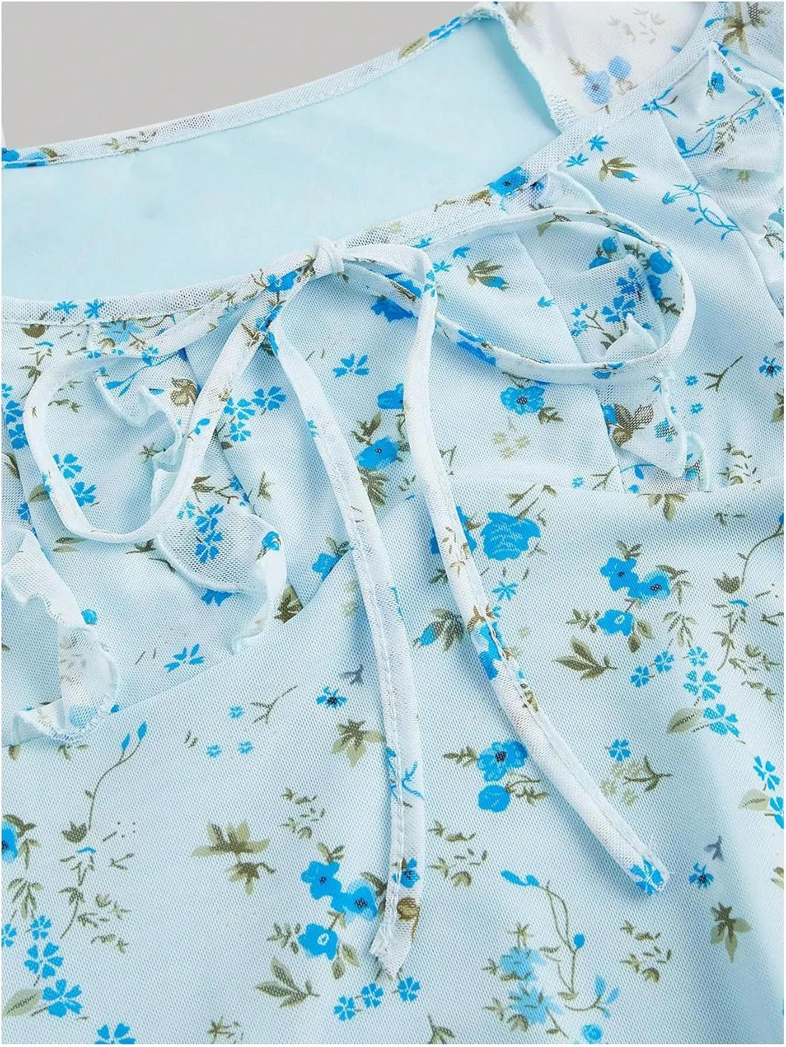 SOLY HUX Women's Vintage Floral Dress Summer Cap Sleeve Mini Dresses Going Out Beach Short Dress