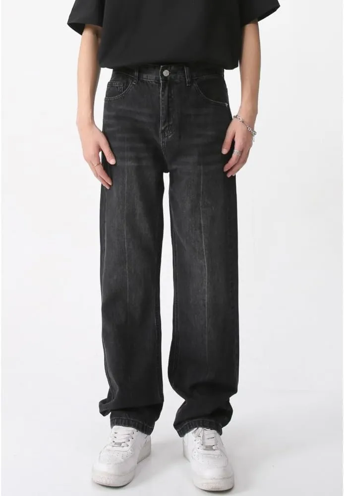 Straight Leg Jeans Y2k Retro Streetwear Jeans Casual Wide Leg Grunge Pants Loose Fit Pants Trendy Cargo Pants