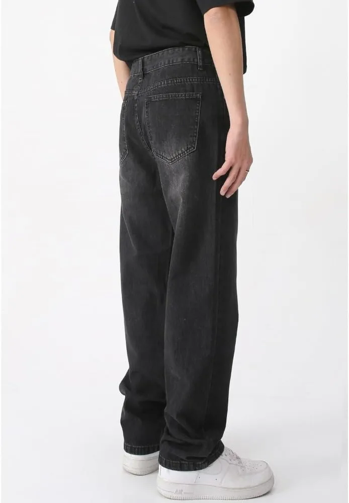 Straight Leg Jeans Y2k Retro Streetwear Jeans Casual Wide Leg Grunge Pants Loose Fit Pants Trendy Cargo Pants