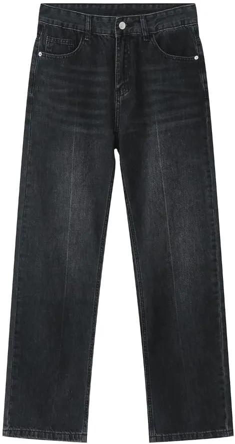 Straight Leg Jeans Y2k Retro Streetwear Jeans Casual Wide Leg Grunge Pants Loose Fit Pants Trendy Cargo Pants