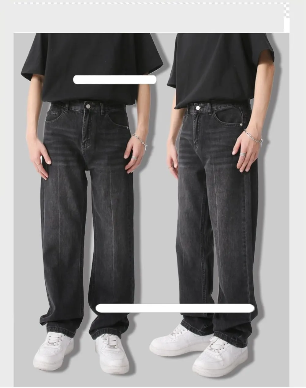 Straight Leg Jeans Y2k Retro Streetwear Jeans Casual Wide Leg Grunge Pants Loose Fit Pants Trendy Cargo Pants