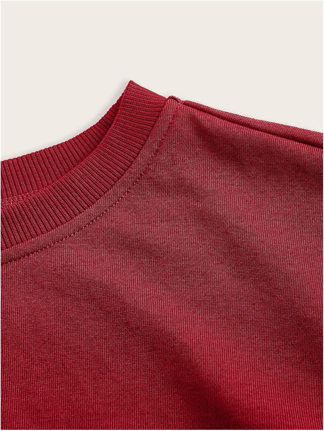 SweatyRocks Women's Corset Crop Sweatshirt Long Sleeve Hanky Hem Cropped Pullover Tops