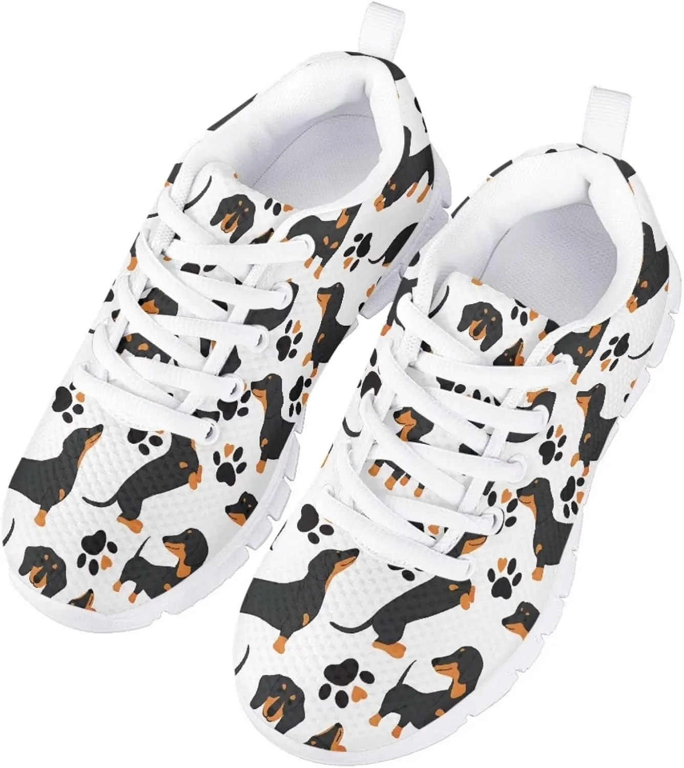 SYtrade Kids' Non-Marking Running Shoes White Sole Lace Up Walking Sneaker