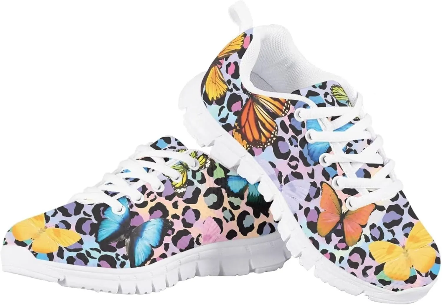 SYtrade Kids' Non-Marking Running Shoes White Sole Lace Up Walking Sneaker