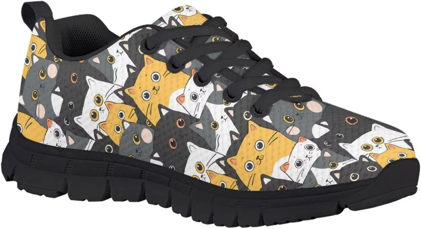 SYtrade Kids Print Shoes Girls Athletic Tennis Shoes for Walking Sneakers Black Sole