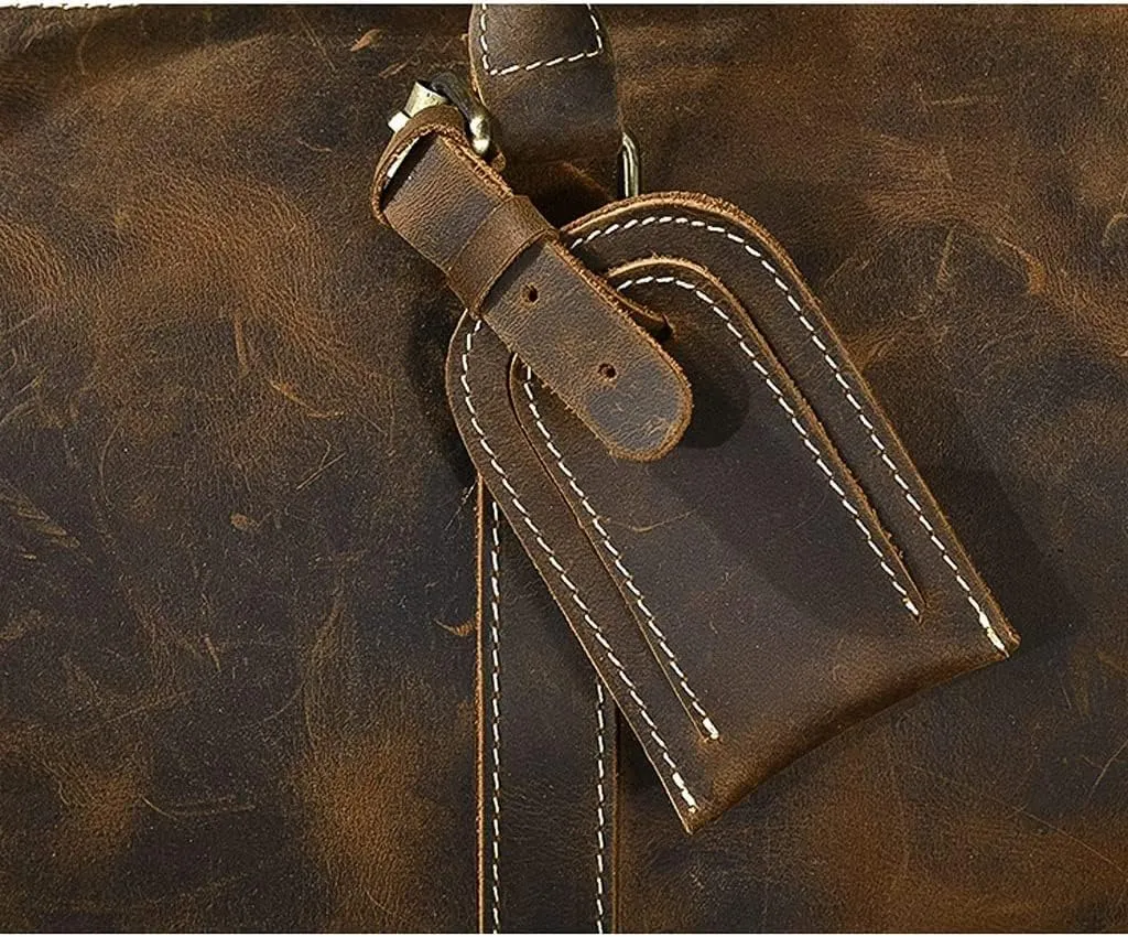 Travel Duffel Bags Leather Travel Duffel Bag for Women and Men Workout Bag for Sports and Weekend Waterproof Gym Bag with Shoe Compartments for Travel Sports Gym