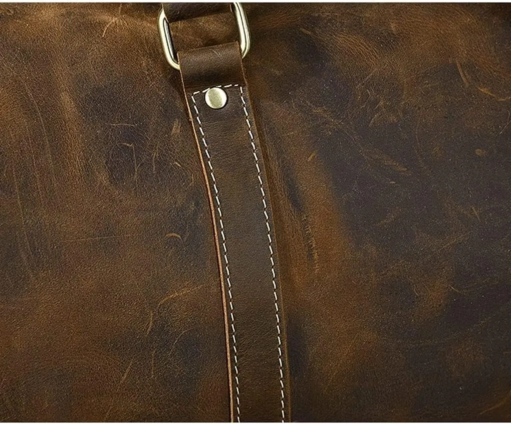 Travel Duffel Bags Leather Travel Duffel Bag for Women and Men Workout Bag for Sports and Weekend Waterproof Gym Bag with Shoe Compartments for Travel Sports Gym