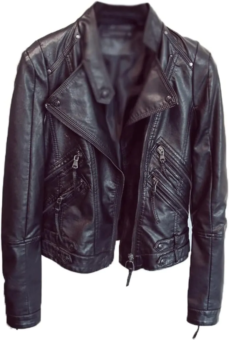 Women jacket Ladies Pu Leather Jacket Spring Autumn Black Jacket Women Slim Moto Biker Leather Jacket Female