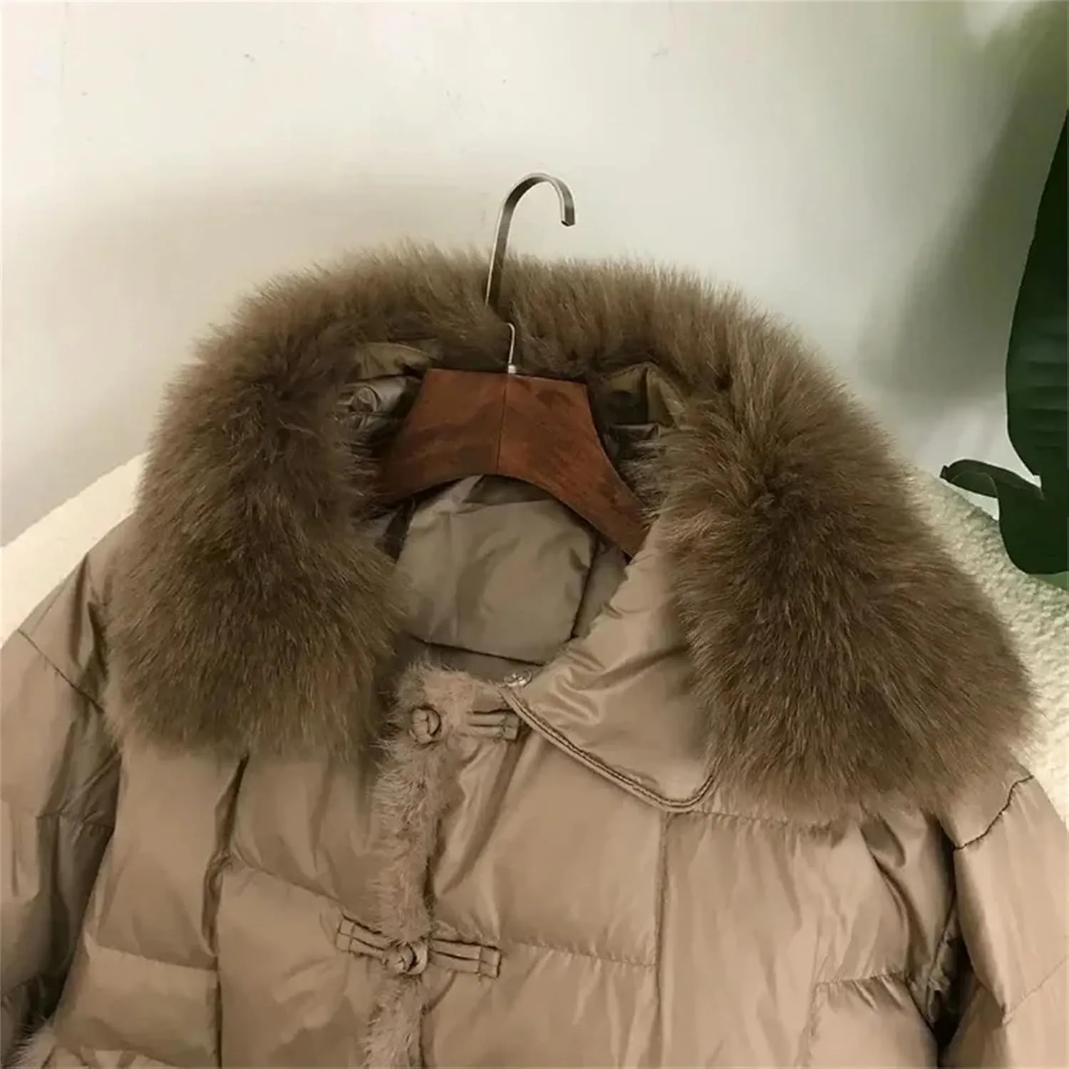 Women Loose Jacket Parka Vintage White Duck Down Winter Short Warm Puffer Coat