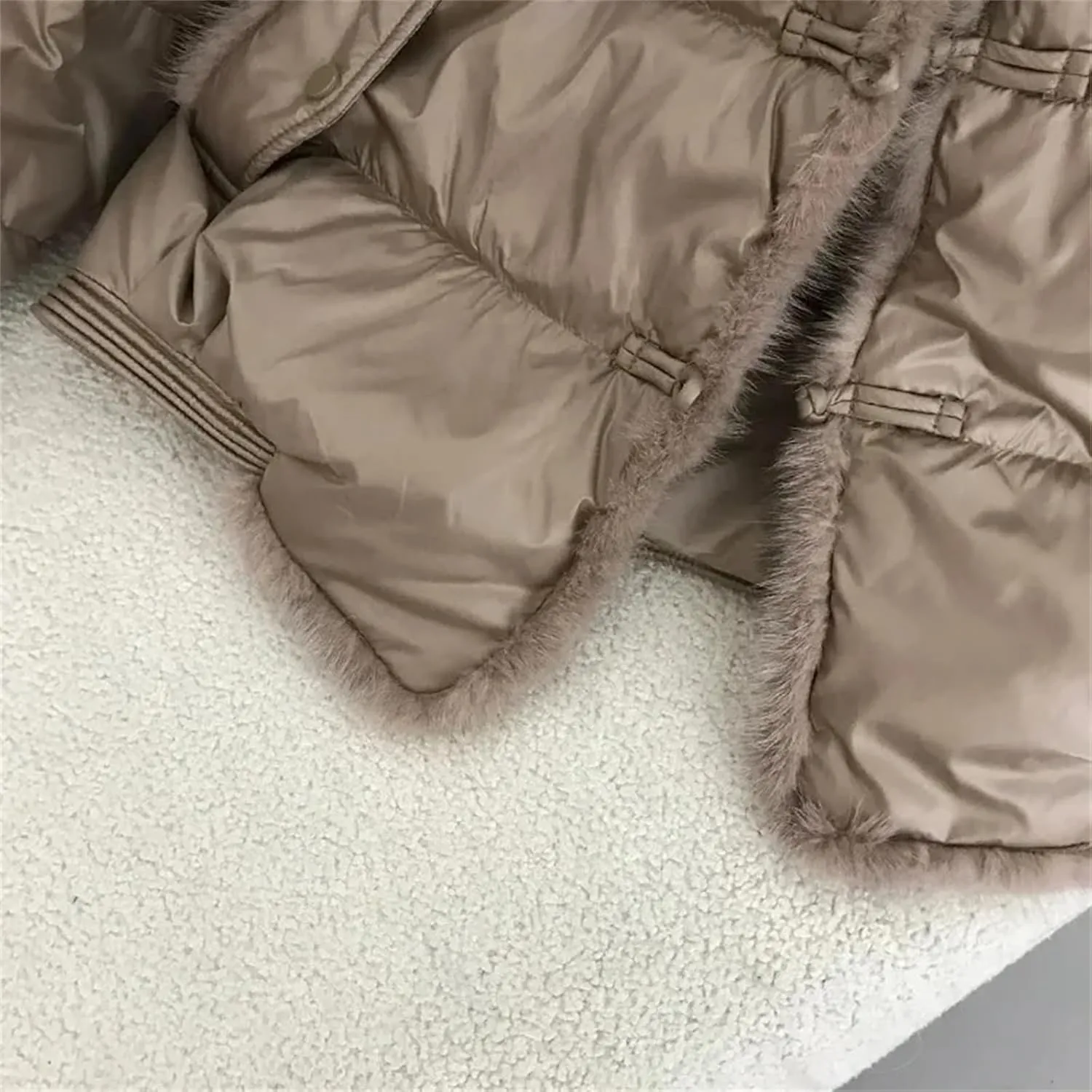Women Loose Jacket Parka Vintage White Duck Down Winter Short Warm Puffer Coat