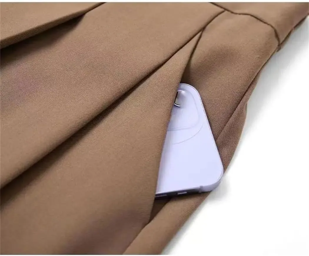 Women Summer High Waist Solid Color A Line Casual Work Midi Length in Regular Skirts