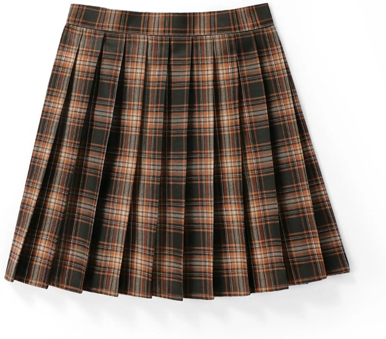 Women's A-line Plaid Skater Pleated Skirts, High Waist Short Mini Y2K Style Tennis Skirt Skort for School Women