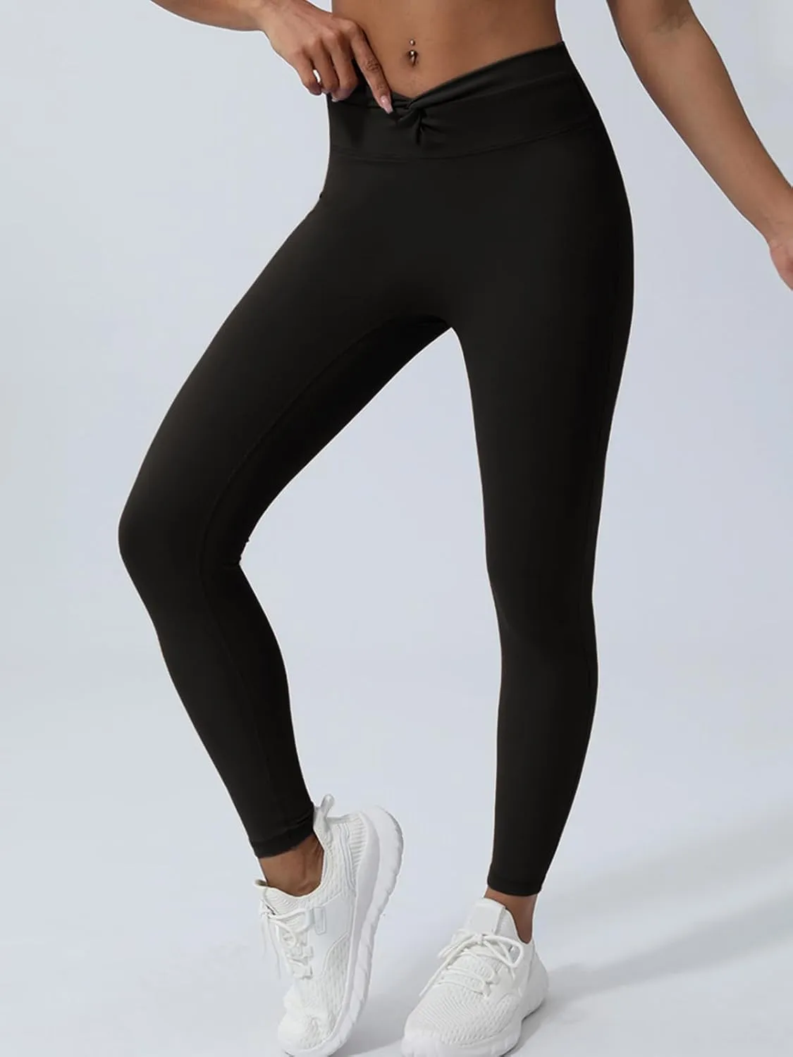 Womens Butt Lifting Yoga Pants V Twist High Waist Compression Workout Athletic Fitness Leggings