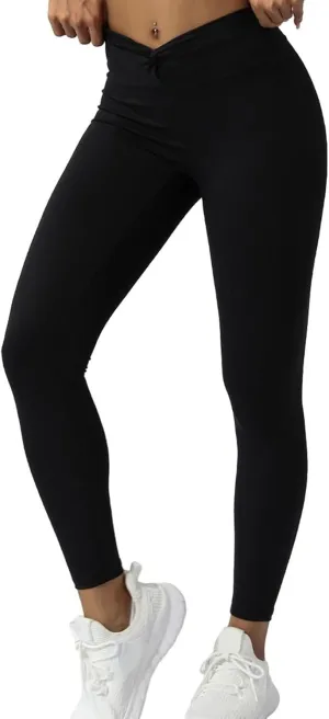 Womens Butt Lifting Yoga Pants V Twist High Waist Compression Workout Athletic Fitness Leggings