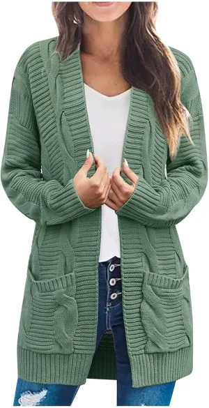 Women's Chunky Cardigan Sweater Jacket, Women's Chunky Sweater, Soft Knit Cardigan Sweater with Pockets