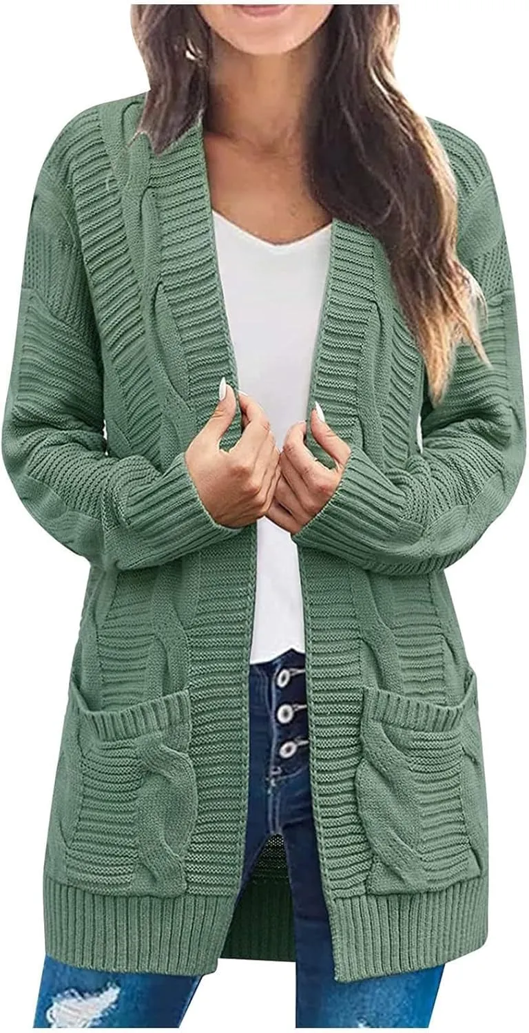 Women's Chunky Cardigan Sweater Jacket, Women's Chunky Sweater, Soft Knit Cardigan Sweater with Pockets