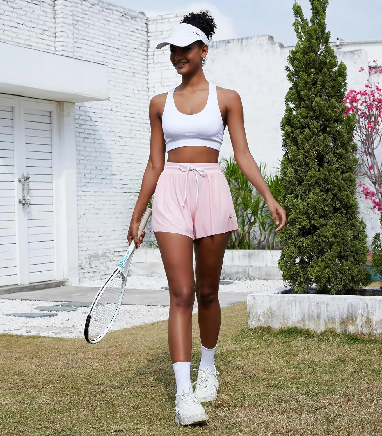 Womens Flowy Athletic Shorts Workout Running Butterfly Shorts Gym Yoga Comfy Summer Cute Shorts with Inner Pockets