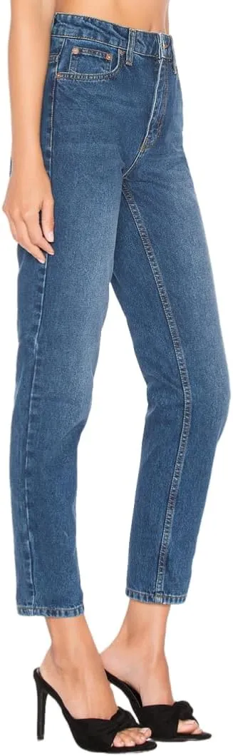 Women's High Waisted Jeans Baggy Metallic Glitter Straight Leg Ripped Denim Pants
