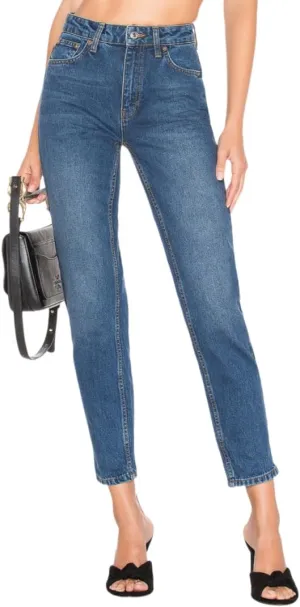 Women's High Waisted Jeans Baggy Metallic Glitter Straight Leg Ripped Denim Pants