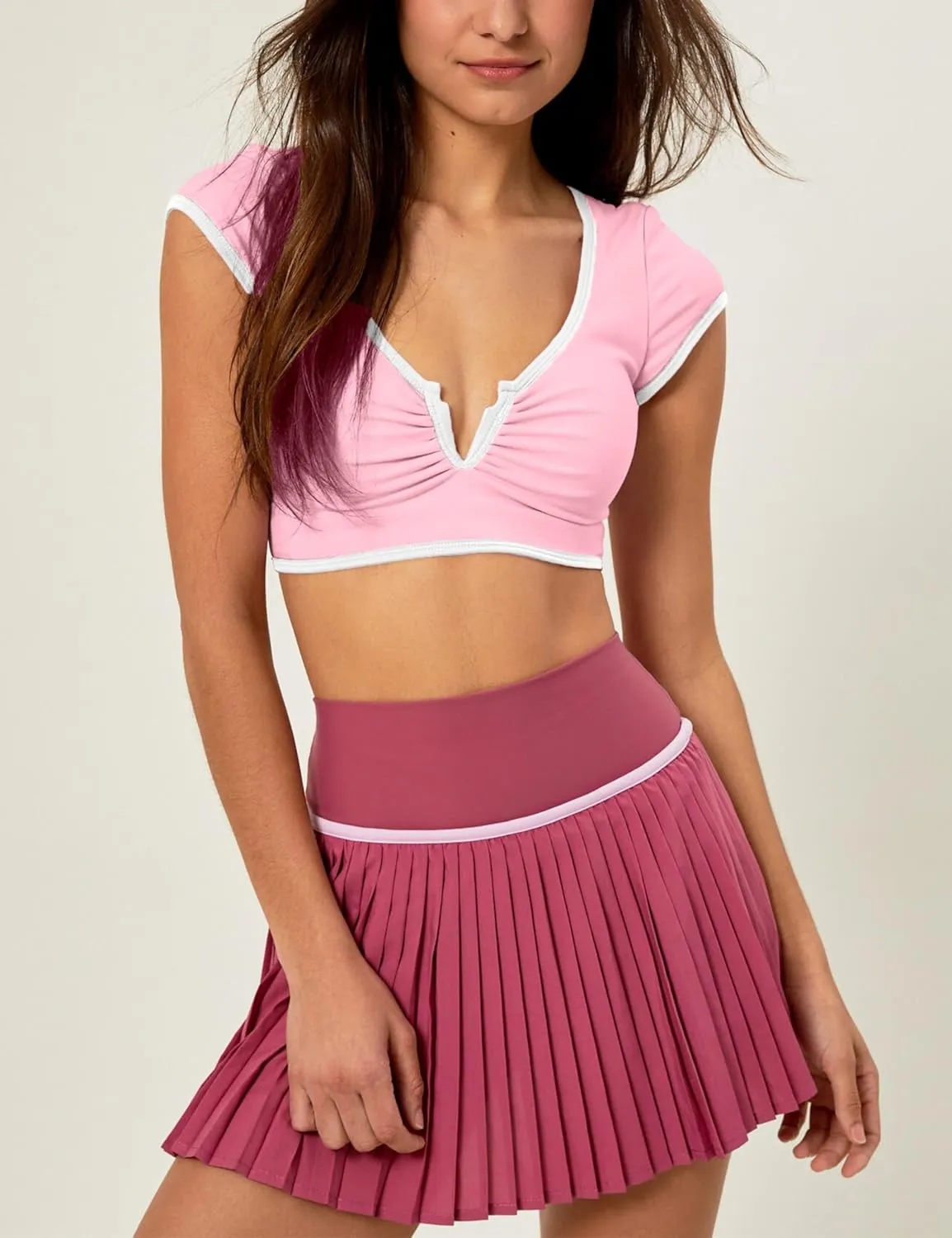 Women's Short Sleeve Athletic Tops Summer Slim Fit Gym Crop Baby Tee Workout Running Sports Shirts