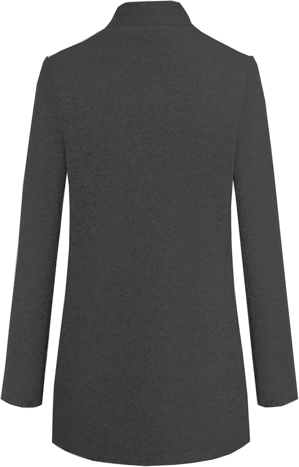 YMING Womens Casual Wool Blend Long Pea Coats Jackets Notched Open Front Outerwear Slim Fit Winter Overcoats