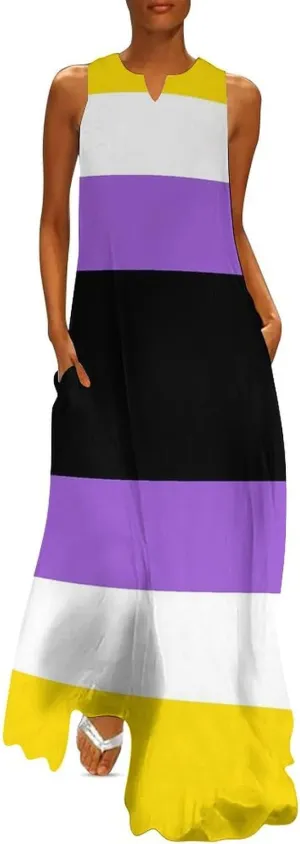 Zakqeik Australian Flag Summer Women's Sleeveless Long Dress Slim Fit Sleeveless Ankle Dresses