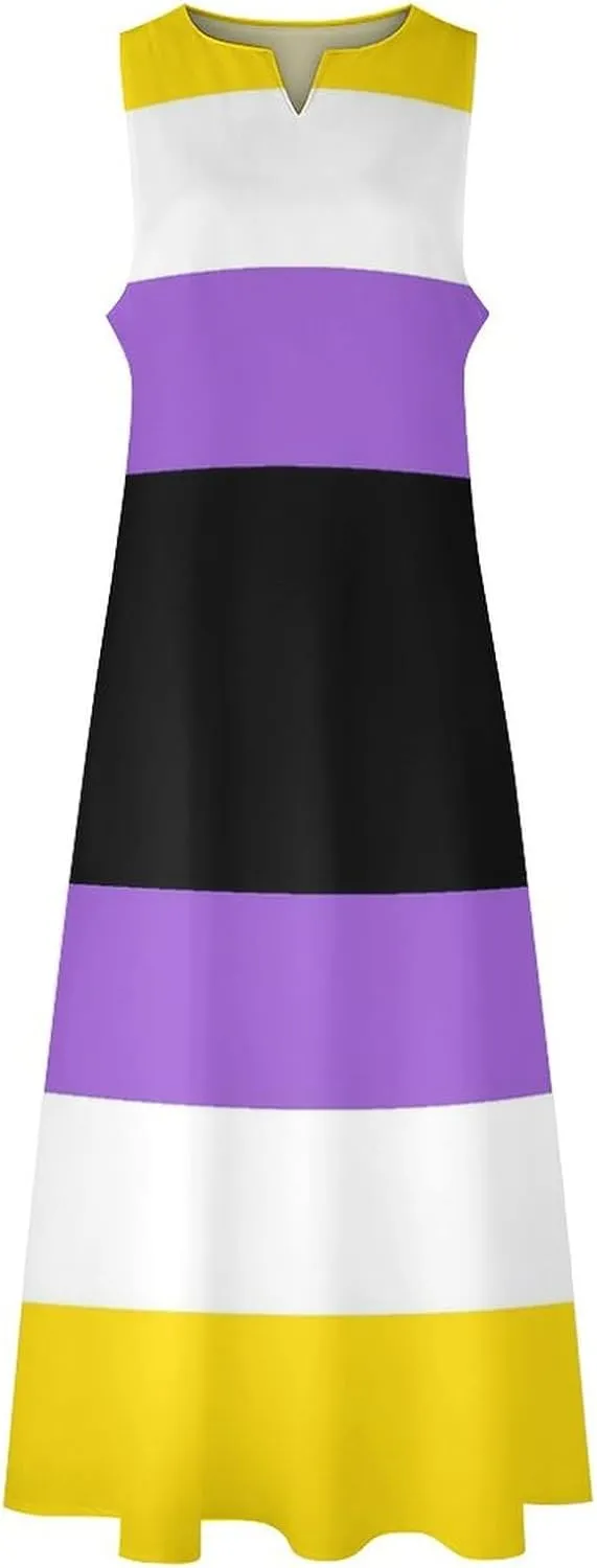 Zakqeik Australian Flag Summer Women's Sleeveless Long Dress Slim Fit Sleeveless Ankle Dresses
